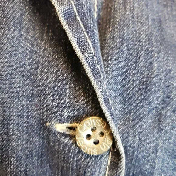 Calvin Klein Jeans Blue Denim Midi Dress - Picture 3 of 10